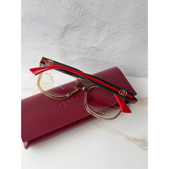 NEW Gucci GG0038ONN Brown Striped Eyeglasses Frames main image 5
